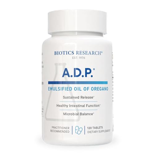 Biotics Research ADP Emulsified Oil of Oregano Tablets for GI Health Sustained Release for High Absorption Contains Carvacrol Wild Oregano Oil 50mgS Patented Formula Non GMO 120 Tablets - Image 1